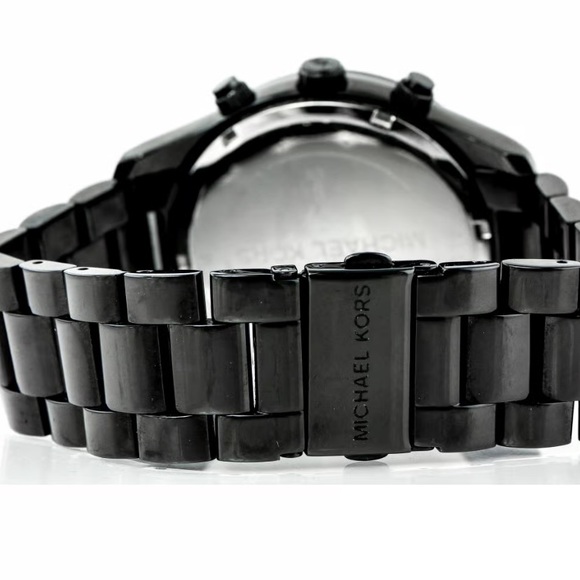 Michael Kors Layton Glitz Pave Dial Black Watch - Picture 3 of 10